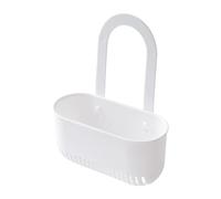 Porte-éponge pour évier sans perçage, drainage, économiseur d'espace | Support à vaisselle pour tampon à récurer, savon, petite brosse, bureau, artisanat, chambre, salle de bain, hôtel - Blanc