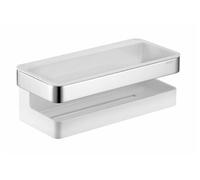 KEUCO Tablette de douche Collection Moll 12758010000 fixation cachée chromé/blanc