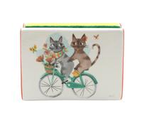 Porte Éponge - Tandem Couple de Chats - en Céramique