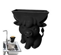 Porte-éponge, Utilisation Polyvalente, ABS, Accessoire de Cuisine en Forme de Vache, bac d'égouttement en éponge, Compact, pour la Maison, l'appartement, Le dortoir, la Ferme, Le Camping-Car, Le