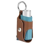 Porte-espaceur de l'inhalateur - Boîte de stockage Durablle, boîtier de protection compacte | Fichette en métal de matériau en cuir, solution de transport pratique pour l'extérieur, la maison, l'école