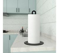 Porte-essuie-tout à poids en acier inoxydable pour comptoir, support de serviettes de grande taille autoportant avec base lourde. Porte-papier journal vertical debout pour cuisine et véhicule de loisi
