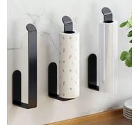 Porte-essuie-tout auto-adhésif, convient pour une utilisation comme barre à serviette de salle de bain ou anneau à serviette mural, sans perçage requis 1 pièce-blanc,1 pièce - Noir,2 pièces - Noir,2 p