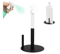 Porte Essuie Tout avec Vaporisateur, Support Porte Sopalin sur Pied, Porte-Rouleau de Cuisine Noir sans Perçage, Antidérapant, Organisateur Cuisine pour Salle de Bains et Table à Manger