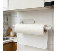 Porte Essuie Tout Porte Sopalin Auto Adhésif sans Perçage Inoxydable Blanc | Mural Acier pour Cuisine