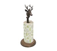 Porte-essuie-tout Support de papier en rouleau de bois massif de bureau, support de stockage de papier absorbant l'huile de cuisine, support de papier Vertical à tête de cerf en film plastique Porte P