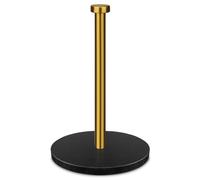 Porte Essuie Tout sur Pied en Marbre, Base 18 cm, Or Brossé