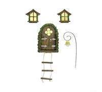 Porte et fenêtre féerique pour arbres - Kit de décoration miniature en résine pour ajouter des éléments fantaisie au jardin et aux espaces intérieurs