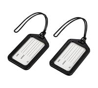 Porte-étiquette à bagage, lot de 2, noir