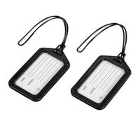 Porte-étiquette à bagage, lot de 2, noir