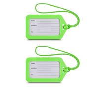 Porte-étiquette à bagages, 9 x 5 cm, ensemble 2 pièces, vert