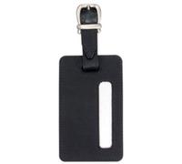 Porte-étiquette de bagage, en cuir, noir
