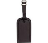 Porte-étiquette de bagage, en cuir, noir