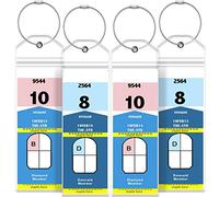 Porte-étiquette de bagage GreatShield Cruise (paquet de 4) Porte-étiquette de croisière avec fermeture éclair et boucles en acier, pochette en PVC résistante aux intempéries pour Cruise Line