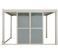 Porte EVORA Argile Pour Côté 4 m - 3,7 x 2,3 Aluminium traité époxy Hespéride