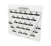 Porte-extension - Assiette de section de cheveux en acrylique avec clip, outil de style permettant de gagner du temps pour organiser des postes de cheveux, un affichage de perruque, une utilisation du