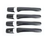 Porte extérieure Poignées De Porte Chromées Effet Fibre Carbone Noir Brillant Pour Mitsubishi Pour Lancer Pour Mirage Pour Evolution 2002-2007 - Stickers Style(Carbon 1 keyhole)