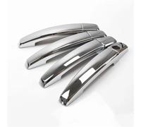 Porte extérieure Pour Chevrolet Pour Cruze 2008-2013 Pour Captiva 2006-2013 Pour Camaro 2010-2015 Pour Spark 2009-2011 Garniture De Poignée De Porte Chromée En Fibre De Carbone(Silver)