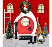 Porte Farceur de Noel, 12 PCS Lutin de Noel Accessoires, Kit Lutin Farceur de Noël Miniature, Porte Lutin Incandescente la Nuit, Petit Lutin Farceur avec Boite Cadeau