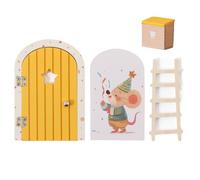 Porte Féerique en Bois | Porte Féerique de Jardin en Bois Mignon - Décoration d'Intérieur pour Fêtes de Noël Thanksgiving Anniversaire Chambre Bureau École Dortoir