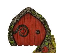 Porte féerique fantaisiste, figurine miniature , décoration de jardin de 6 x 3 pouces avec finition rustique, ornement d'arbre en résine, porte magique avec style livre d'histoires, décoratio