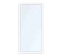 Porte-fenêtre 100x205 cm, pvc, aluplast IDEAL 4000, blanc, 1 vantail, vitrage fixe, configuration personnalisée