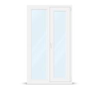 Porte-Fenêtre 2 vantaux 180 cm, PVC, IDEAL 4000, 1800 x 1760 mm, 2 vantaux, fixe gauche, fixe droit, blanc, configurer individuellement