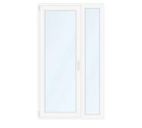 Porte-fenêtre 2 vantaux 2/3 1/3, pvc, blanc, aluplast IDEAL 4000, 1010 x 1760 mm, configurer individuellement