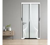 Porte Fenetre Aimantée 240 x 90 cm Maille Ultra Fine Fermeture Automatique Sans Perçage Bandes Magnétiques Moustiquaire Porte Fenetre Magnétique pour de Balcon, Blanc