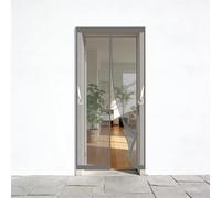 Porte Fenetre Aimantée 270 x 210 cm Bande Adhésive Anti Mouche Insecte Maintient L'Air Frais à L'Intérieur Installation Facile Rideau Moustiquaire en Fine pour de Balcon, Gris
