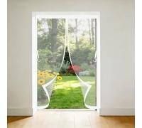 Porte Fenetre Aimantée 340 x 350 cm Bande Adhésive Anti Mouche Insecte Maintient L'Air Frais à L'Intérieur Installation Facile Rideaux Anti Mouches pour de Balcon, Blanc