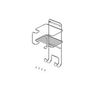 Emuca Porte-fer et planche à repasser – Acier chromé