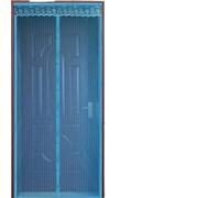 Porte Fermeture Magnétique Rideau de porte rayé 1 pièce, cloison cuisine en fil doux for chambre à coucher, salon(Blue)