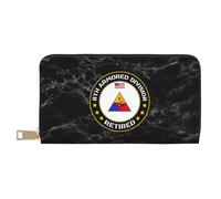 Porte-Feuille en Cuire 8E Division Blindée De L'Armée Américaine À La Retraite Coin Purse Wallet avec Compartiment À Monnaie Femme Pouch Bourse Imprimé Fille Pochette pour Garcon, Femme