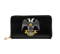 Porte-Feuille en Cuire Franc-Maçonnerie Et Rite Écossais Femme Pouch Bourse Exquis Porte-Monnaie Souple Coin Purse Wallet pour Fille, Homme, Ami
