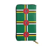 Porte-Feuille en Cuire Impression du Drapeau du Commonwealth De La Dominique Coin Purse Wallet De Nombreux Emplacements pour Cartes Porte Monnaie Femme Original Retro Cuir Portefeuille