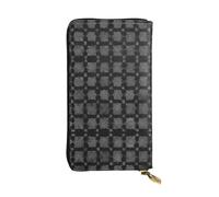 Porte-Feuille en Cuire Impression Pied-De-Poule Noire Coin Purse Wallet Vintage Femme Pouch Bourse Mignonne Bourse Pochette pour La Fille, Mère, Fille