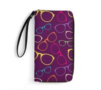 Porte-Feuille en Cuire Motif Coloré Fille Pochette De Nombreux Emplacements pour Cartes Porte Monnaie Femme Mignonne Femme Pouch Bourse pour Garcon, Fille, Mère