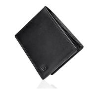 Porte-Feuille en Cuire, SERASAR, W001, Noir, Portecarte de crédit avec protection RFID