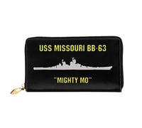 Porte-Feuille en Cuire USS Missouri Bb-63 Coin Purse Wallet Mignonne Porte-Monnaie Souple Portefeuille Femme pour Fille, La Fille, Ami