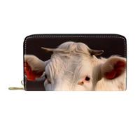 Porte-Feuille en Cuire Vache d'animaux De Ferme Drôle Cuir Portefeuille avec Compartiment À Monnaie Bourse Pochette De Nombreux Emplacements pour Cartes Coin Purse Wallet