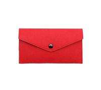 Porte Feuille Long Femme Porte-Monnaie en Feutre, Porte-Monnaie, Porte-clés, Porte-Cartes de crédit(Red)
