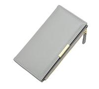 Porte Feuille Pour Femme Portefeuille Femme Cuir Avec Fermeture Éclair Feuilles Chequier Pochette Monnaie Carte Cartes Et D'Identité Compagnon Portemonnaiepour Court Ado Fille Veritable Compact Rose