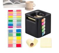 Porte-feuilles autocollants en forme de cube - Organisateur de bureau pratique pour feuilles adhésives et bloc-notes | Distributeur de billet compact et durable, parfait pour les fournitures de bureau