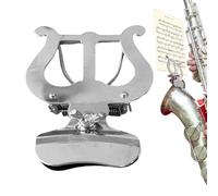 Porte-feuilles de lyre - Clip de marche en trombone antidérapant réglable | Accessoire d'instruments de musique à double mécanisme pour trombone et la bande de marche Lyres 3,35x4.37x1,26 pouces