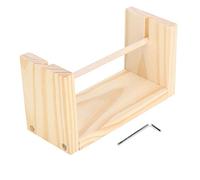 Porte-ficelle en bois fabriqué à la main, bobine de fil pour accessoires de tissage, peut contenir 405 m de corde de chanvre avec fente d’extrémité, organisateur de bobines à poser