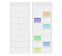 Porte-Fiches Transparent,16 Compartiments Transparents Pour Accès Rapide - Support pour Cartes de Visite et Fiches | pour Bureau Maison Bibliothèque Recettes Photos Cartes Mémoire Notes et Cahier