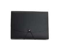 Porte-fichiers en accordéon, organisateur de Documents et reçus A4, idéal for l'école, la maison le bureau, 2 pièces Pour Reçus, Factures, Chèques(Black)