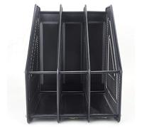 Porte-fichiers en métal pour fournitures de bureau - Tri de données à trois colonnes - Panier de rangement vertical simple pour la maison et le bureau