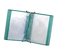 Porte-fichiers mural, présentoir de catalogue, porte-fichiers A4, système référence bureau/mur à 10 panneaux, livre rabat for affiches(Green)